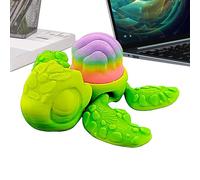 Tartaruga incandescente con stampa 3D - Personaggi di animali flessibili e in posa | Giocattoli sensoriali per uomini e donne, per desk alla moda, decorazione unica per la casa, g rilassante