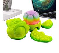 Tartaruga incandescente con stampa 3D - Personaggi di animali flessibili e in posa | Giocattoli sensoriali per uomini e donne, per desk alla moda, decorazione unica per la casa, g rilassante
