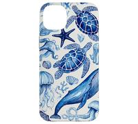 Tartaruga marina, barriera corallina, oceano e mare, animale marino, balena Custodia per iPhone 14 Plus
