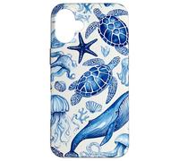 Tartaruga marina, barriera corallina, oceano e mare, animale marino, balena Custodia per iPhone 16 Plus
