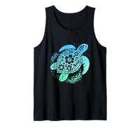 Tartaruga Marina Blu Mandala Bohemian Ocean Wildlife Art Canotta