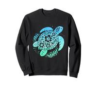 Tartaruga Marina Blu Mandala Bohemian Ocean Wildlife Art Felpa