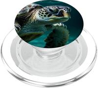 Tartaruga Marina Blu Oceano Carino Anim PopSockets PopGrip per MagSafe
