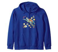 Tartaruga marina che nuota con pesci tropicali Ocean Reef Art Felpa con Cappuccio