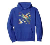 Tartaruga marina che nuota con pesci tropicali Ocean Reef Art Felpa con Cappuccio