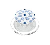 Tartaruga marina e corallo costiera design in blu e bianco PopSockets PopGrip per MagSafe