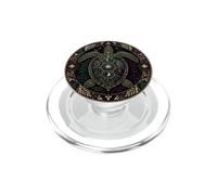 Tartaruga marina gotica geometria sacra PopSockets PopGrip per MagSafe