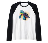 Tartaruga marina hawaiana Hawaii vacanza spiaggia estate Maglia con Maniche Raglan