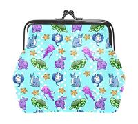 Tartaruga marina medusa stella marina oceano blu portamonete borsa portamonete portamonete regali per donna bambini ragazze portachiavi