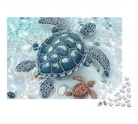 Tartaruga Marina Puzzle 1000 Pezzi per Adulti Scena Sottomarina Gioco di Puzzle 1000 Pezzi Relax Casa Famiglia 52x38cm/1000pcs