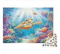tartaruga marina Puzzle Impossible 1000Pcs barriera corallina Decorazione Per La Casa. Giochi Rilassamento E Intelligence Per Adulti E Ragazzi Da 14 Anni 1000pcs (75x50cm)