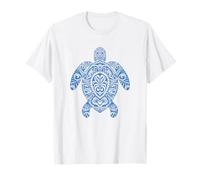 Tartaruga Marina Tribale polinesiana Hawaiana Tatuaggio Arte Spiaggia Oceano Maglietta