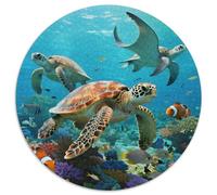 tartaruga marina1000 Pezzi Puzzle Rotondo Da animali marinieAdulti Bel Regalo Per Amici Di Famiglia Puzzle Educativo, Regali Impossible1000pcs (67.5x67.5cm)