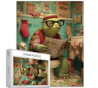 Tartaruga Natale Dress Up 1000 pezzi puzzle per adulti Natale bagno arte puzzle colorato puzzle fai da te per la decorazione della casa regali puzzle famiglia perfetto per serate di gioco 50 × 70 cm