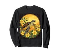 Tartaruga Oceano E Fiori Gelsemium Giallo Felpa