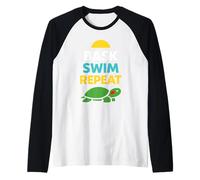 Tartaruga per Acquario con Orecchie Rosse Maglia con Maniche Raglan