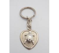 Tartaruga : Portachiavi a Cuore in Argento 925 - Rettile - Testuggine -
