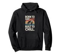 Tartaruga retrò Born To Surf Built To Chill Felpa con Cappuccio