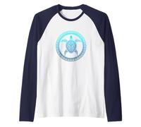 Tartaruga Save The Turtles Immersione Sommozzatore Diver Maglia con Maniche Raglan
