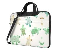 Tartaruga Scrivere Stampa Borsa Protettiva Del Computer Versatile Borse Computer Case Morbido Donne Uomini Unico, Nero, 13 inch