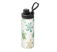 Tartaruga Scrivere Stampa Stampa 18oz Bollitore Isolato Sport Bottiglia di Viaggio Versatile per Basket Outdoor
