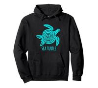 Tartaruga Sea Geometric Art Ocean Life Turquoise Graphic Felpa con Cappuccio