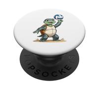 Tartaruga Simpatica che Gioca a Pallavolo PopSockets PopGrip Adesivo