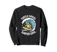 Tartaruga Speed Surfer Soul Carino Ocean Wave Tartaruga Felpa