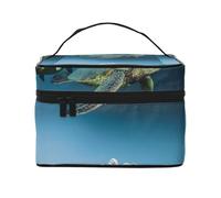 Tartaruga stella marina conchiglia di mare, Borsa per il trucco Borsa per cosmetici Borsa da viaggio portatile da viaggio Astuccio per matite