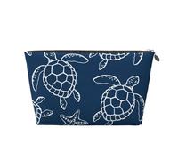 Tartaruga Su Sfondo Blu, Borsa da toilette Borsa per trucco Borsa per cosmetici Borsa da toilette da viaggio portatile