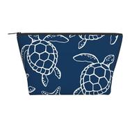 Tartaruga Su Sfondo Blu, Borsa da toilette Borsa per trucco Borsa per cosmetici Borsa da toilette da viaggio portatile