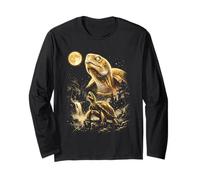 Tartaruga Ululando alla Luna Meme Maglia a Manica
