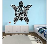 Tartaruga Vinile Wall Sticker Yin Yang Sticker Yoga Studio Murale Rimovibile Decorazione Della Casa Camera Da Letto Soggiorno Decorazione 71X78 Cm