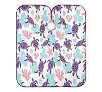 Tartarughe Blu Dell'Oceano Grembiule Da Parrucchiere Impermeabile Taglio Di Capelli Mantello Regolabile Barber Cape Per Parrucchieri Barbieri Bambini 140X168Cm