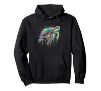 Tartarughe del Mondo Color Splash Paint Art Felpa con Cappuccio