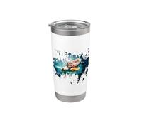 Tartarughe Mare Pacifico Splash Style Bicchiere termico in acciaio inox doppia parete