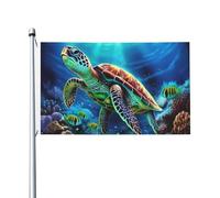 Tartarughe marine Bandiera con pittura a diamante 3 x 5 Ft Bandiera per esterni Bandiera da giardino per vacanze Bandiera da giardino di benvenuto Banner per casa giardino cortile prato bandiere