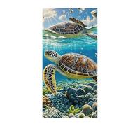 Tartarughe marine Pittura Porta Banner 90x180cm Festone Festone Stagionale Cartello di Benvenuto Decorazione Verticale Porta Appeso Per Portico Ingresso Giardino Decor