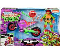 TARTARUGHE NINJA TMNT RAFFAELLO CON MOTO VIOLA