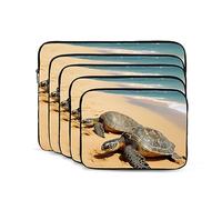Tartarughe sulla spiaggia Custodia per laptop da 15 pollici Custodia per laptop portatile antiurto moda borsa per laptop per donne uomini valigetta per laptop