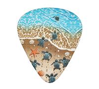 tartarughe sulla spiaggia Plettro per chitarra avanzato 12 pezzi Tre spessori per basso, chitarra elettrica, borsa per chitarra acustica