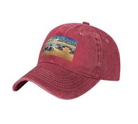 Tartarughe sulla spiaggia rosso Il cappello è traspirante, assorbe il sudore e regolabile, alla moda e versatile, adatto per tutte le stagioni.