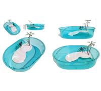 Tartarughiera con Isola Vasca Box per Tartarughe 43x32x9,5 cm