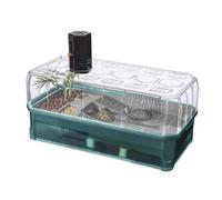 Tartarughiera per Tartarughe d'Acqua e di Terra | Terrario per Rettili con Filtrazione Multistrato e Acqua | Gabbia Teca con Copertura per Tartarughe di Terra | Kit Contenitore Plastica per Terrario(G
