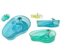 Tartarughiera Vasca per Tartarughe con Isola e Pianta in Plastica Box