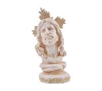 TARTIERY - Statua di Cristo Gesù in resina, fatta a mano, statuetta in resina bianca, regalo religioso per la decorazione interna