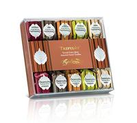 Tartuflanghe - MINI TARTUFI DOLCI D'ALBA - MISTI (NUOVO)(bianco/nero/caramello e sale/extra dark/pistacchio - 2 pz per gusto) 70g - Scatolina in acetato