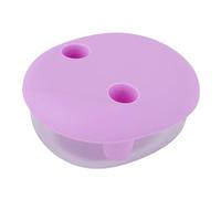 Taruor Contenitore per Snack 2 in 1 Senza Disordine con Copertura per le Dita, Portatile, a Prova di Perdite, Riutilizzabile, Realizzato in Plastica ABS e Silicone Uso Aliment (Viola)