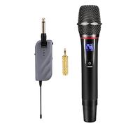 Taruor Microfonico Wireless, Karaoke, Party, DJ, 10 con Microfono Portatile + Mini Ricevitore, Frequenza UHF, Portata 100M, per Riunioni di Lavoro, Discorsi, Intrattenimento Domestico