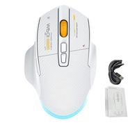 Taruor Mouse da Gioco Cablato 12800 DPI RGB 7 - Tasto Programmabile, Ergonomico con 3 modalità di connettività, Effetti di Illuminazione, Potenza Lunga Durata per Giochi Casual e (bianca)